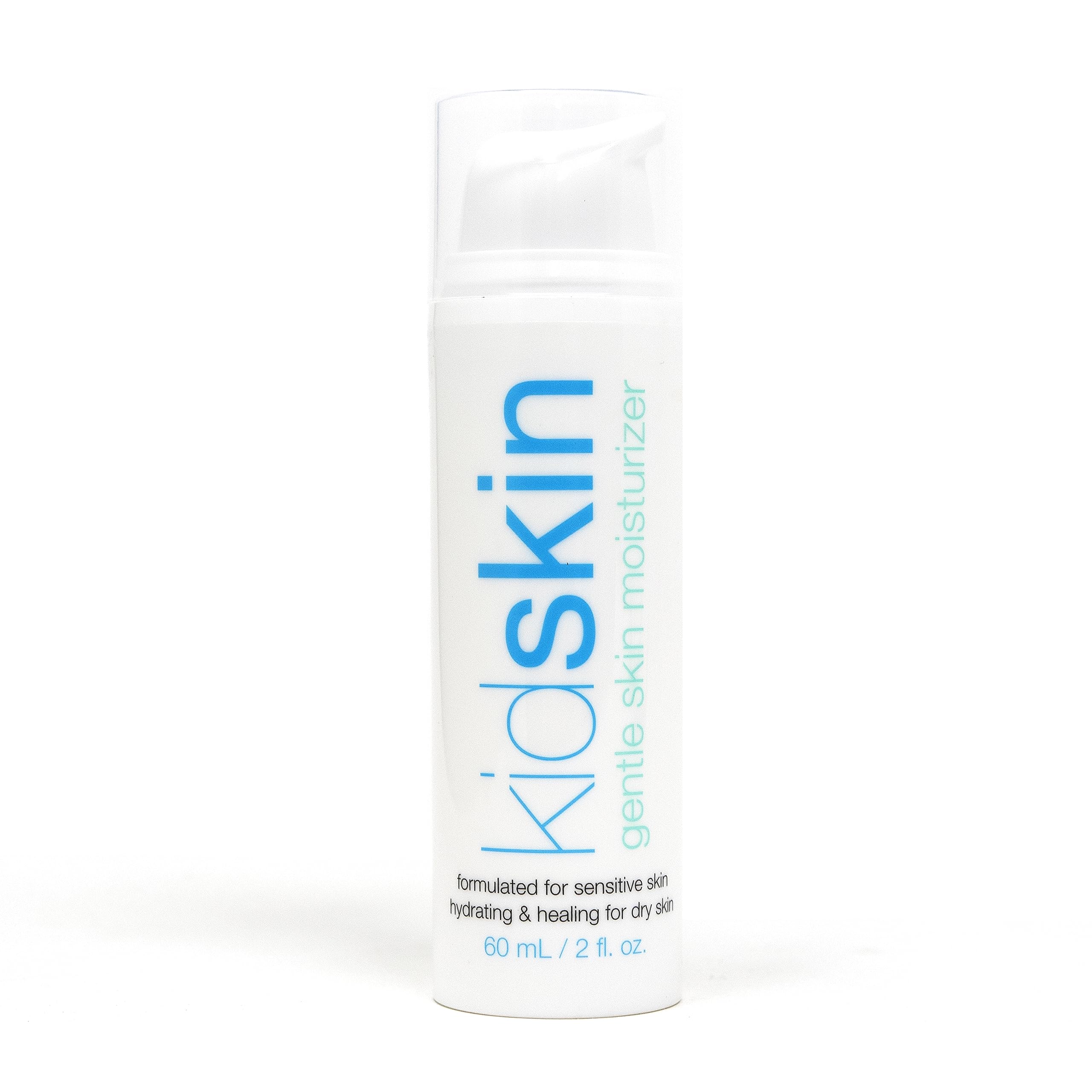 Kidskin Gentle Skin Moisturizer bottle for daily hydration in a family routine