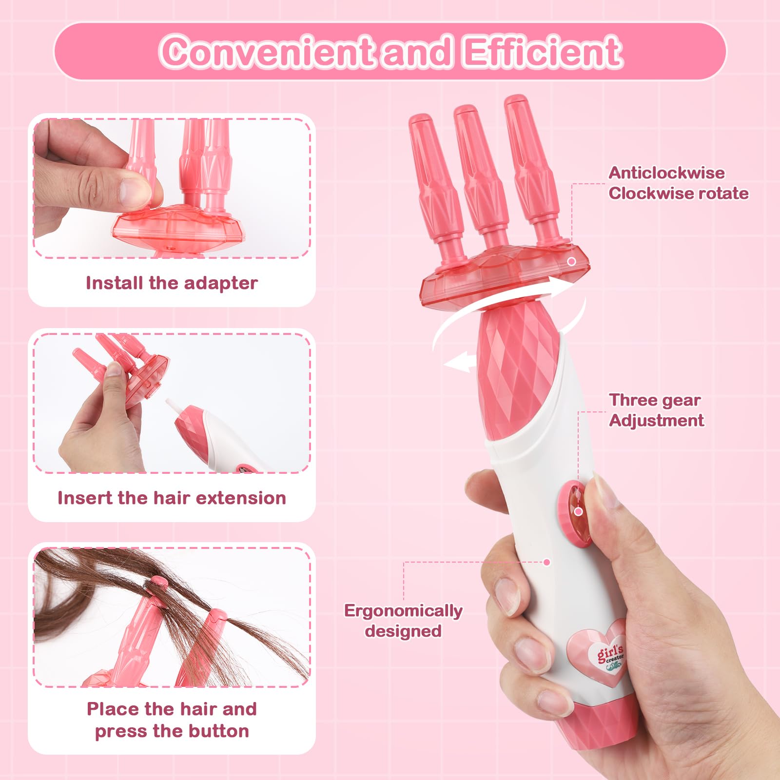 Kidzkube rope braider accessories for versatile styling options.