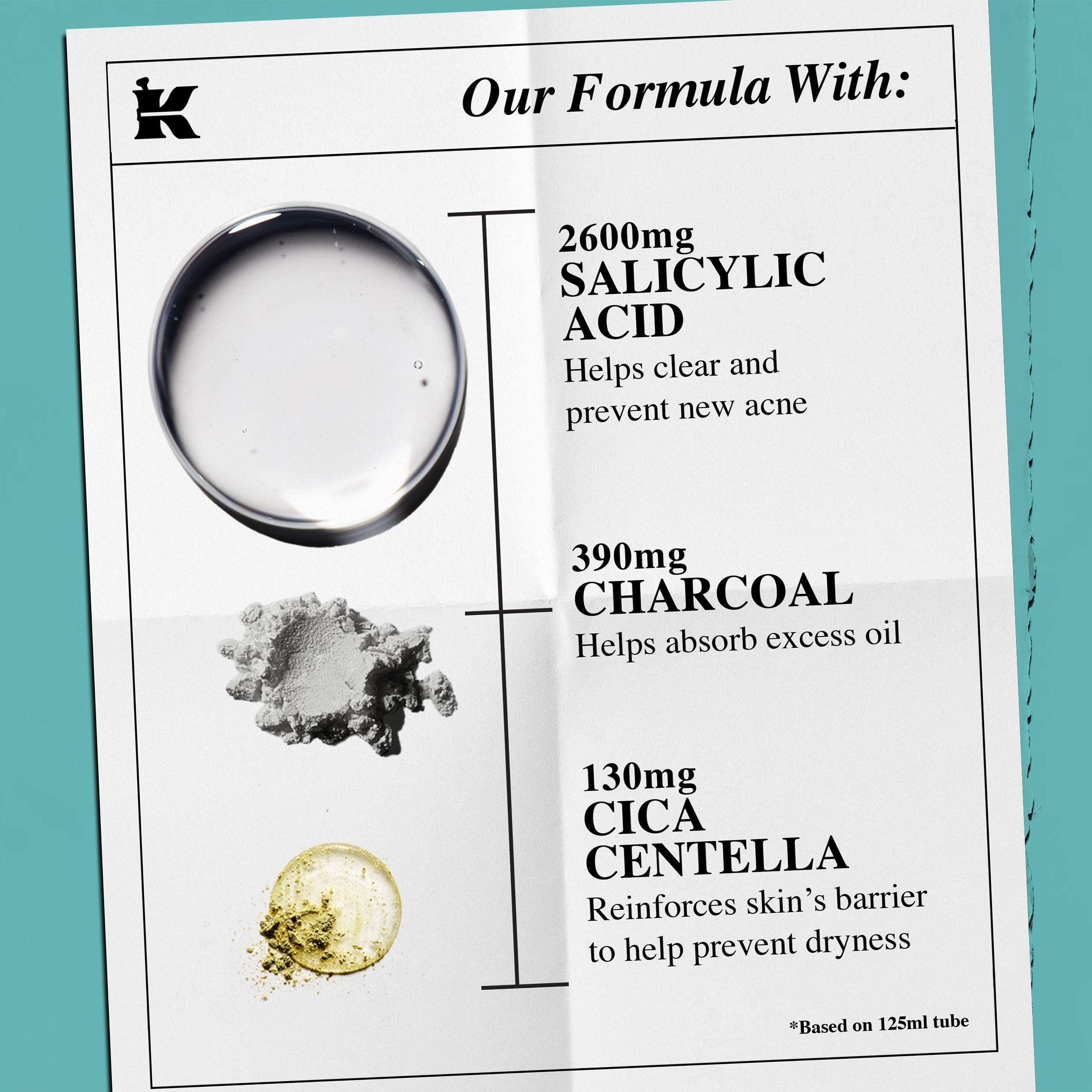 Kaolin clay and charcoal swirl in Kiehl's cleansing paste