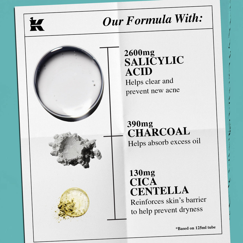 Kaolin clay and charcoal swirl in Kiehl's cleansing paste