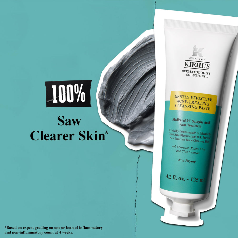 Close-up of texture of Kiehl's cleansing paste with charcoal