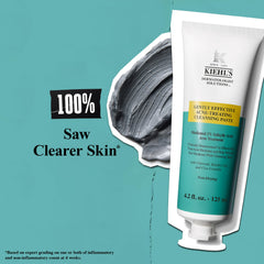 Close-up of texture of Kiehl's cleansing paste with charcoal