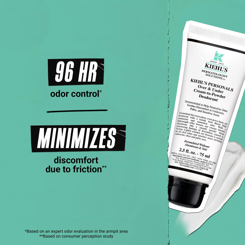 Kiehl's All Over Deodorant Treatment underarm application for quick daily use.
