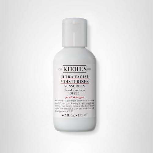 Kiehl's packaging note for all skin types communicates universal suitability.