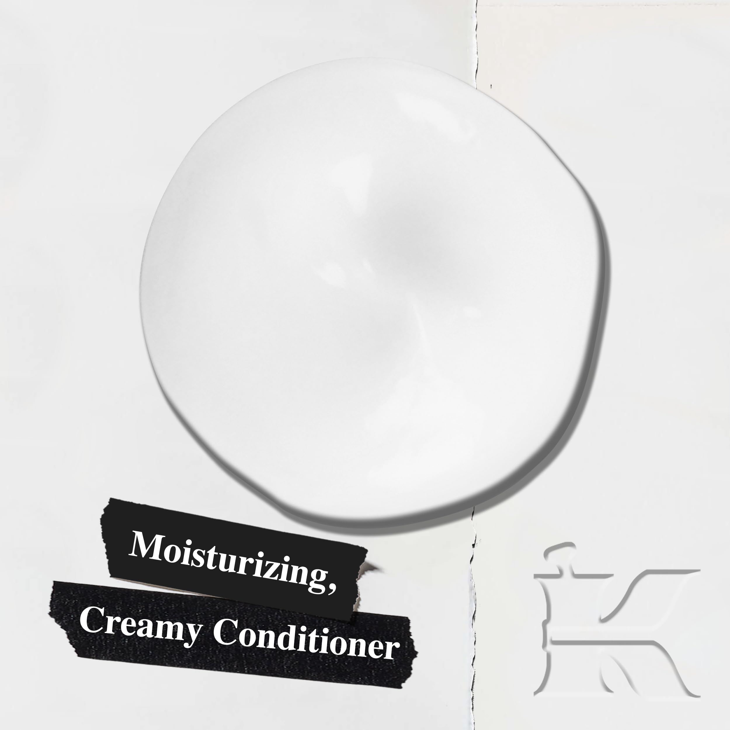 Close-up of the creamy texture from Kiehl's Amino Acid Conditioner.