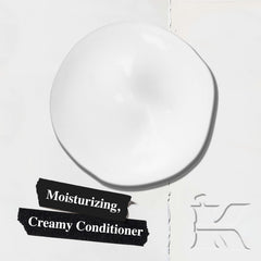 Kiehl's Amino Acid Conditioner creamy texture highlights lightweight nourishment.
