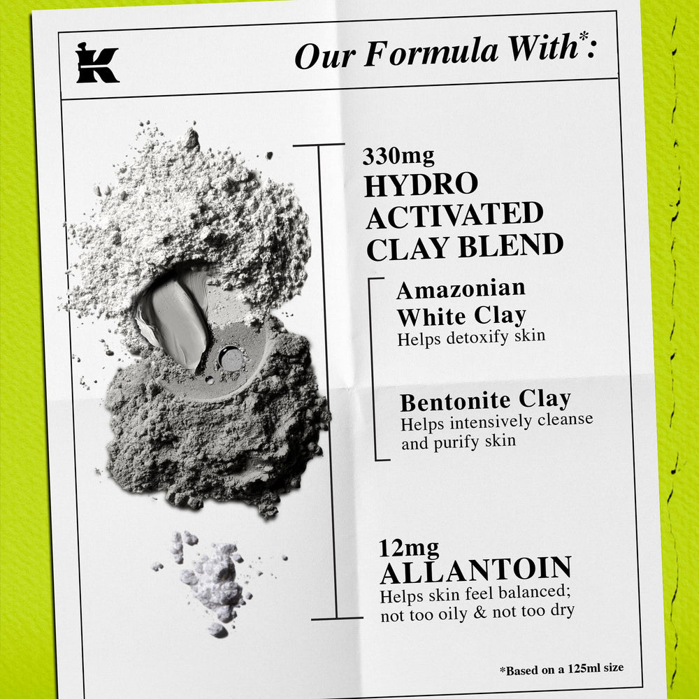 Kiehl's Rare Earth mask applying a thin layer on skin