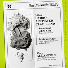Kiehl's Rare Earth mask applying a thin layer on skin