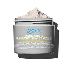 Kiehl's Rare Earth mask packaging close-up highlighting detoxifying clay formula