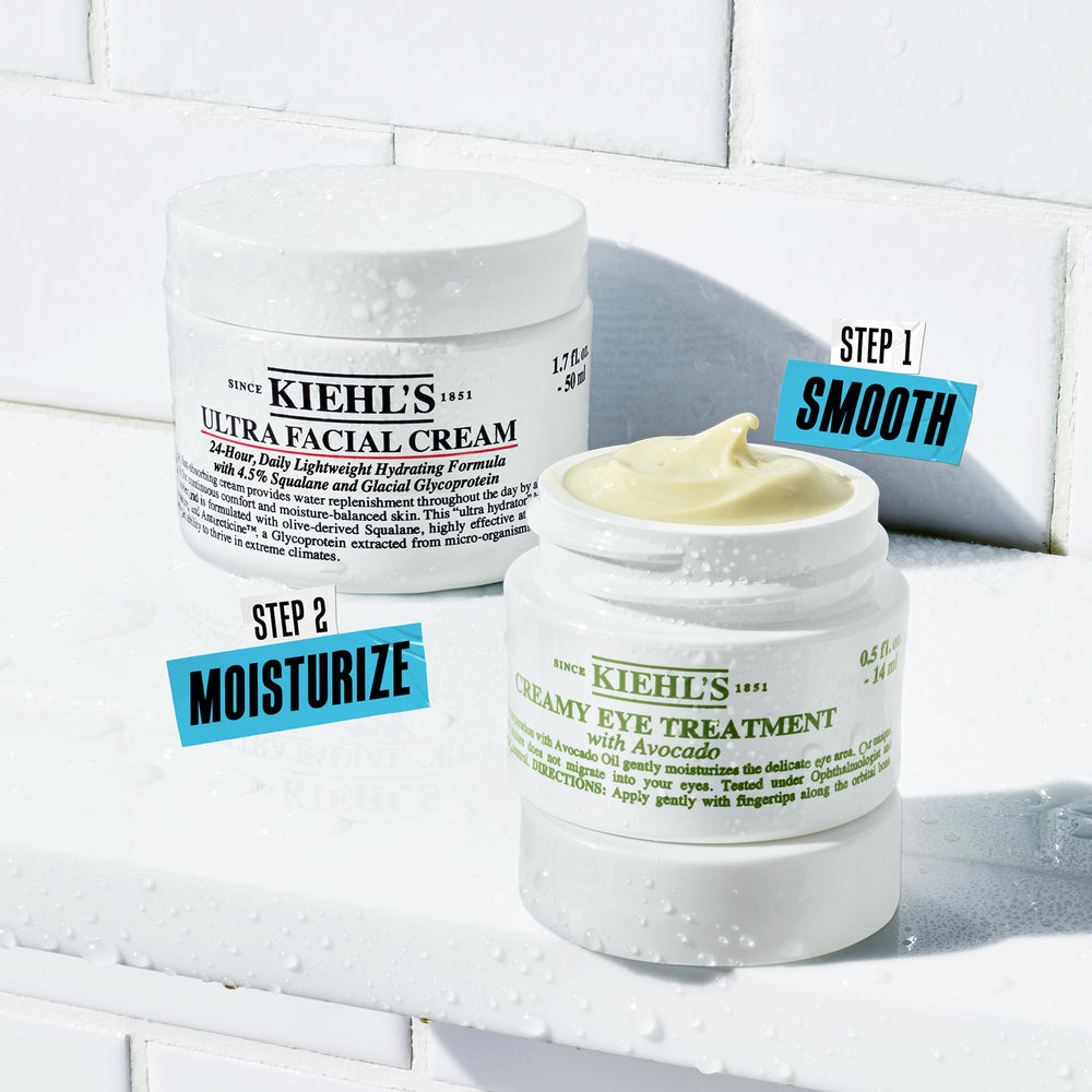 Kiehl's Ultra Facial Cream jar showcases lasting hydration