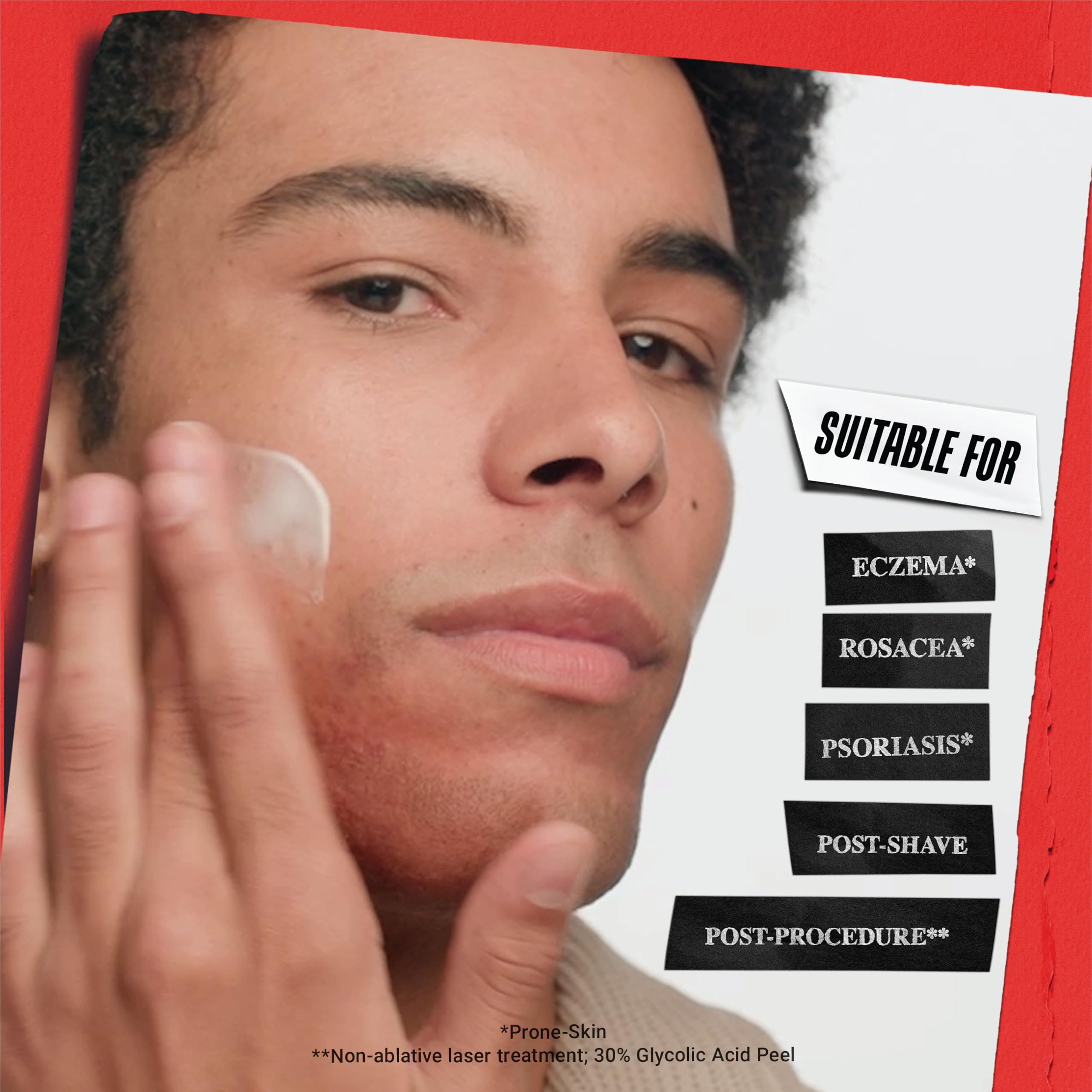 Kiehl's Recovery Barrier Cream on dry skin implies soothing relief potential.