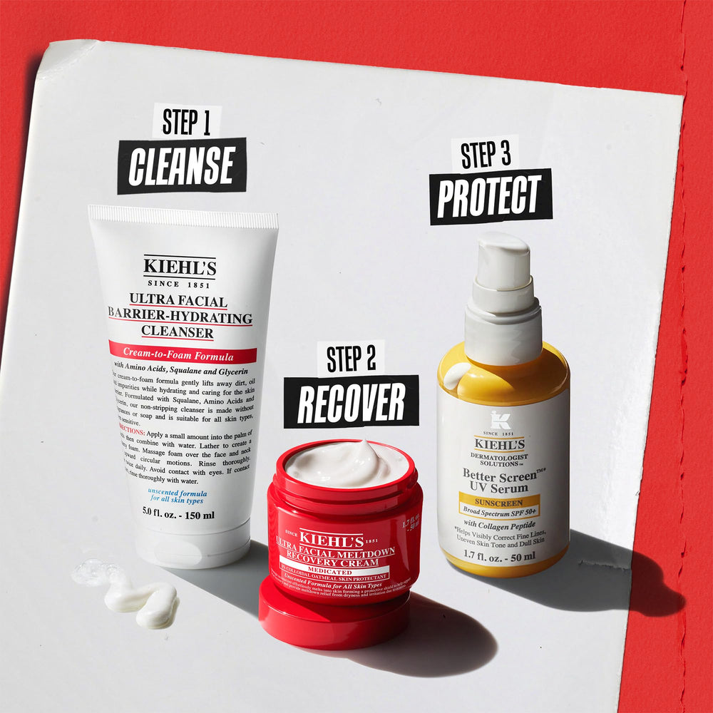 Sensitive skin routine with Kiehl's Ultra Facial Recovery Barrier Cream