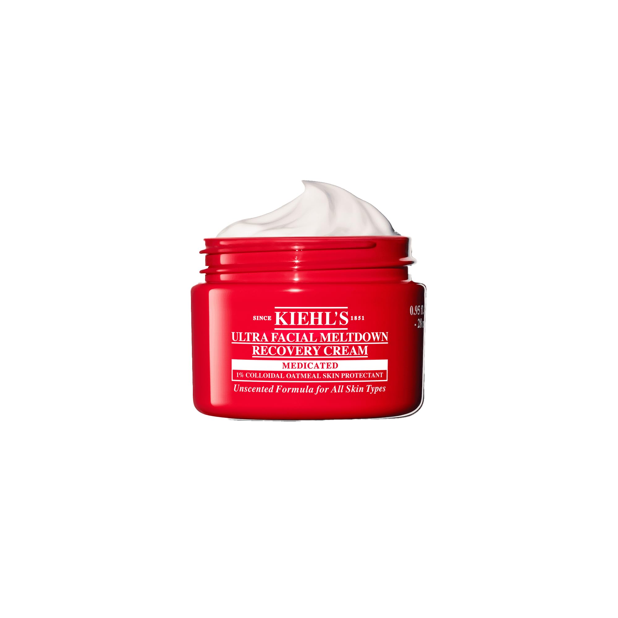 Kiehl's Ultra Facial Recovery Barrier Cream tube closeup highlighting smooth hydration.