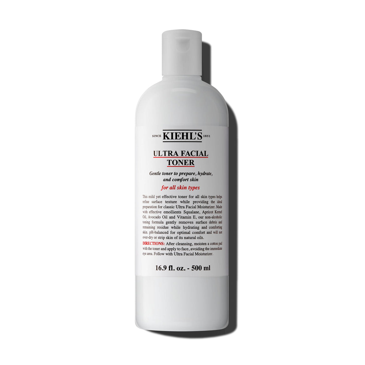 Kiehl's Ultra Facial Toner bottle for quick hydrating routine.