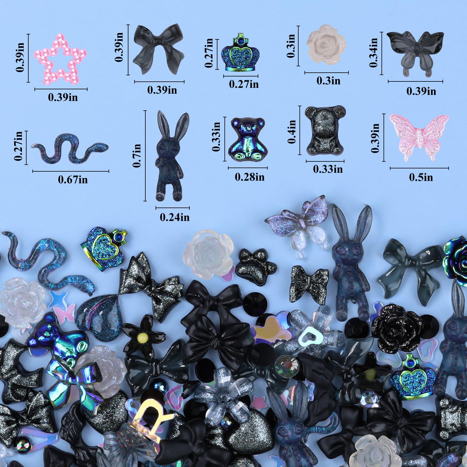 Kikonoke bow nail charms provide charming detail for DIY nails
