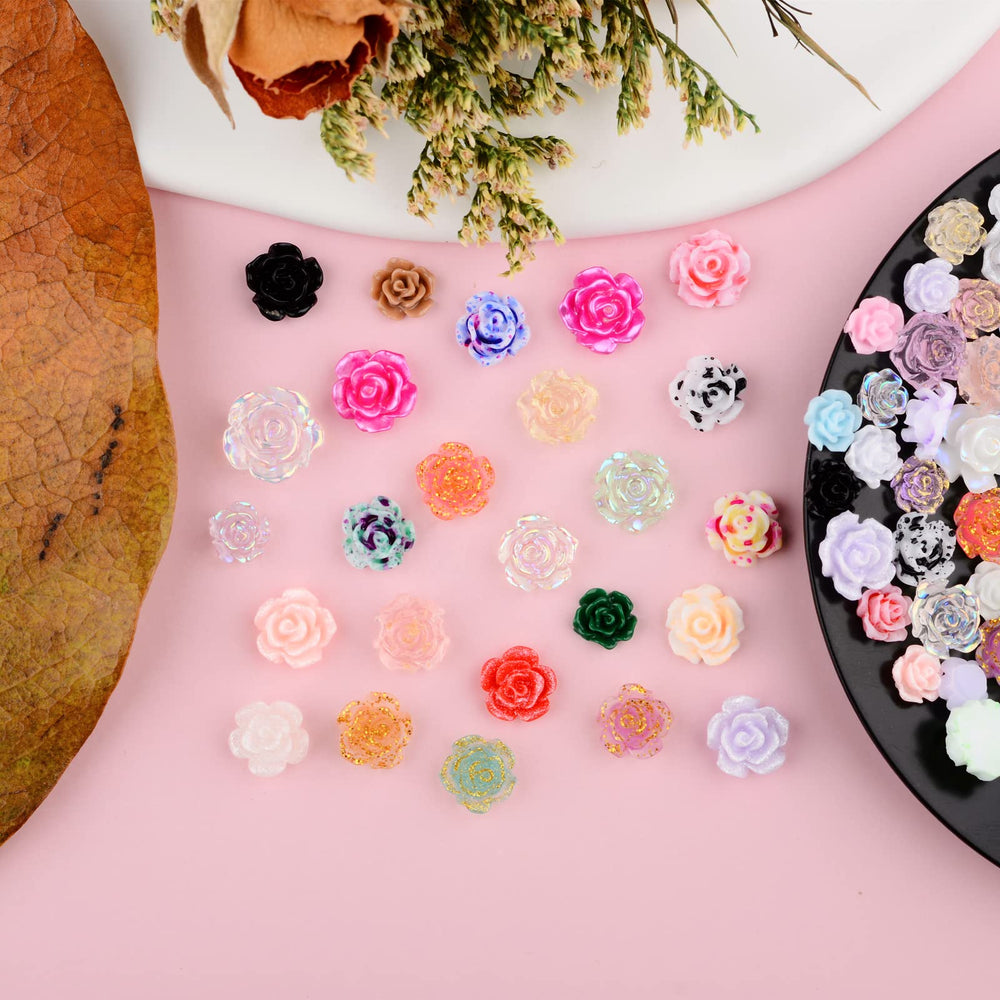 Kikonoke flat-back flower charms for easy sticking on natural or artificial nails.