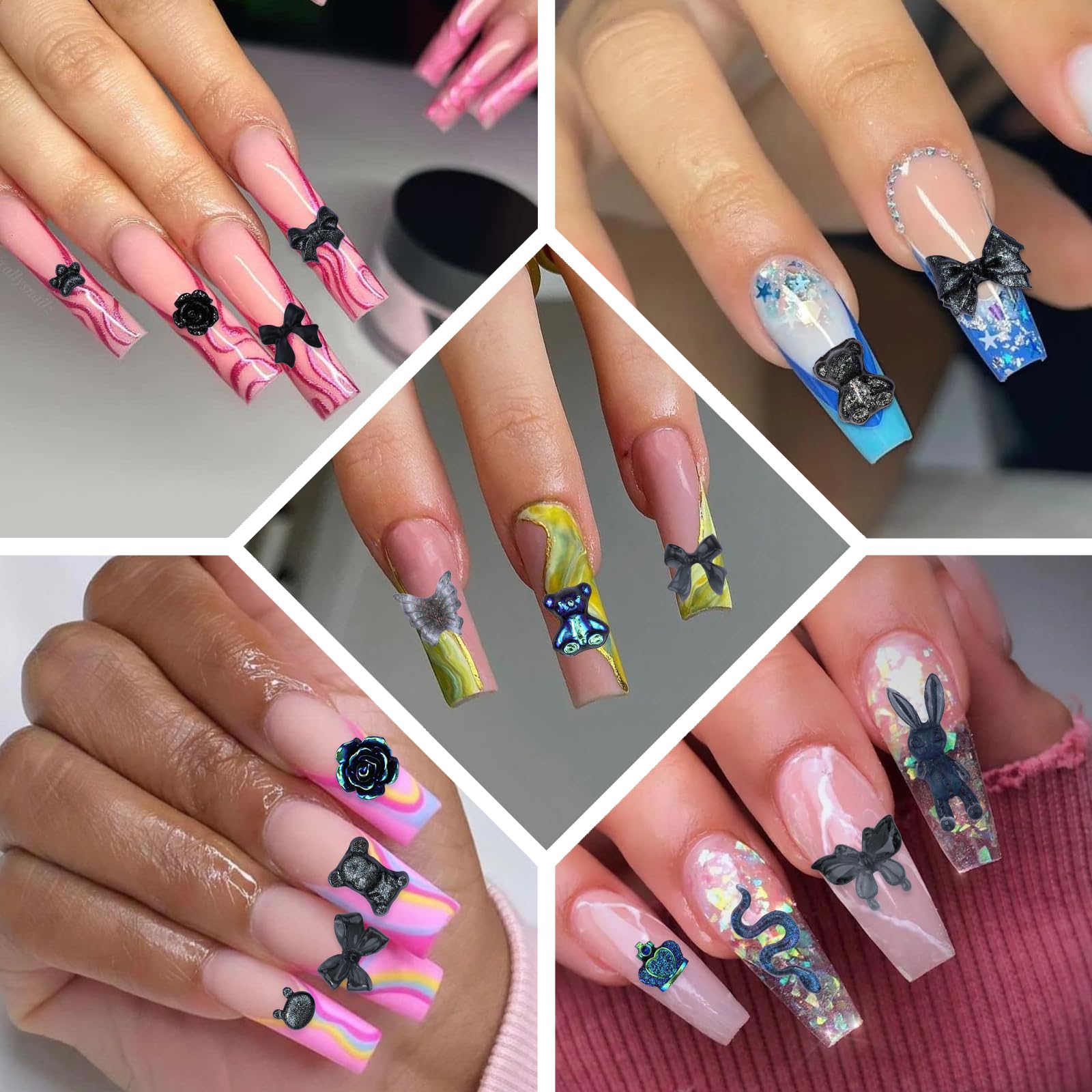 Kikonoke mixed shape nail art pieces suit versatile crafts