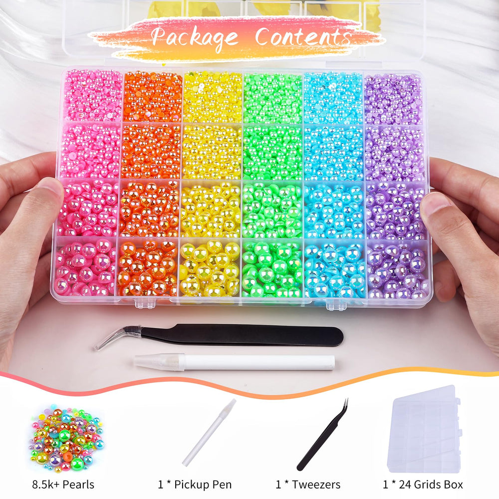 Kikonoke rainbow flatback pearl 4mm for smooth ombre on tumblers.