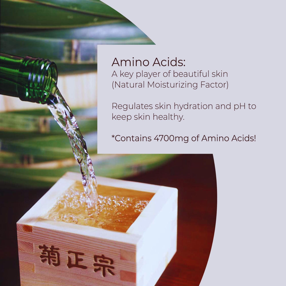 Kikumasamune low-pH formula bottle label conveys no colorants or harsh additives