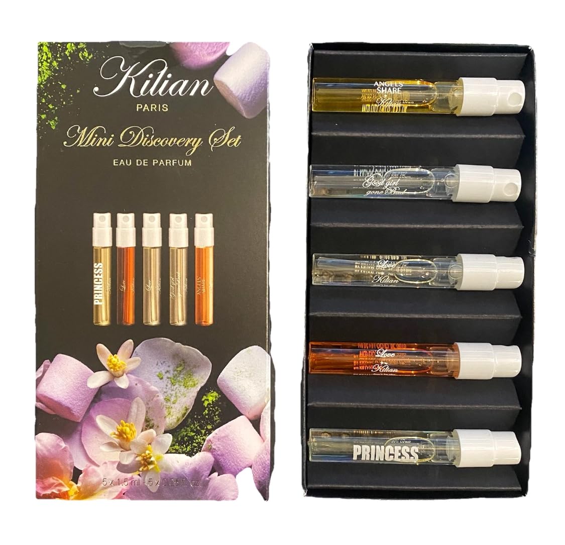 Kilian Paris Love Don't Be Shy vial from the mini discovery set for on-the-go fragrance sampling.