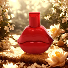 Kimberly's Kiss Me top notes lotus and blood orange create a vibrant, inviting opening.