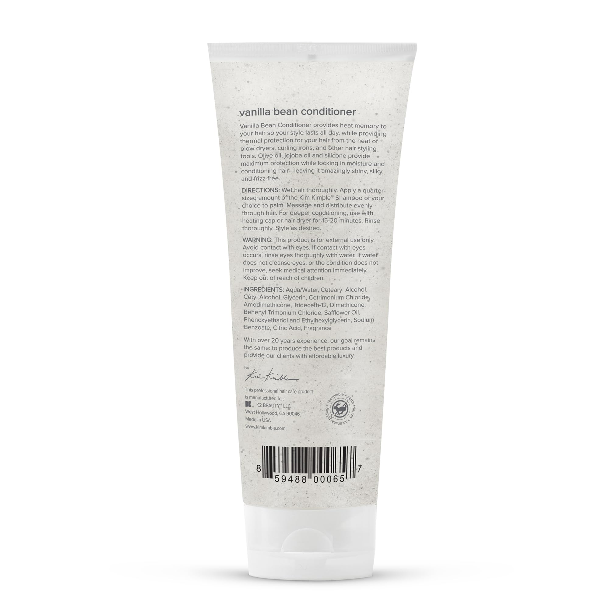 Kimblebeauty Vanilla Bean Conditioner being applied to wet hair for detangling