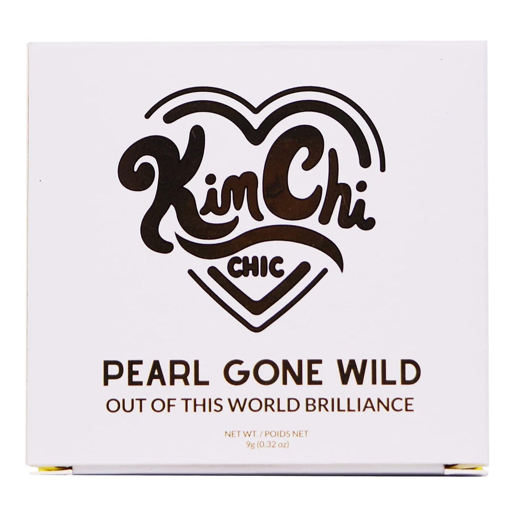 Kimchi Chic Pearl Gone Wild Highlighter packaging close-up shows clean, cruelty-free design