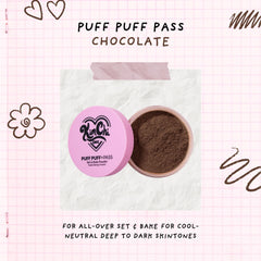 Kimchi Chic compact with powder puff for quick touch-ups