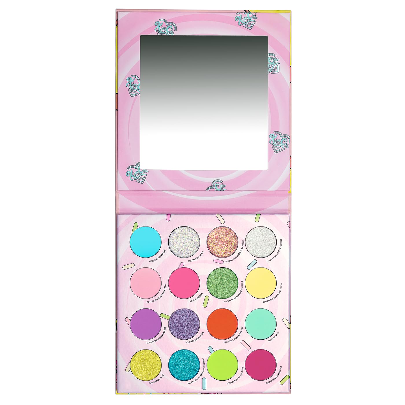 Kimchi Chic Donut Eyeshadow Palette close-up for vibrant, blendable shades.