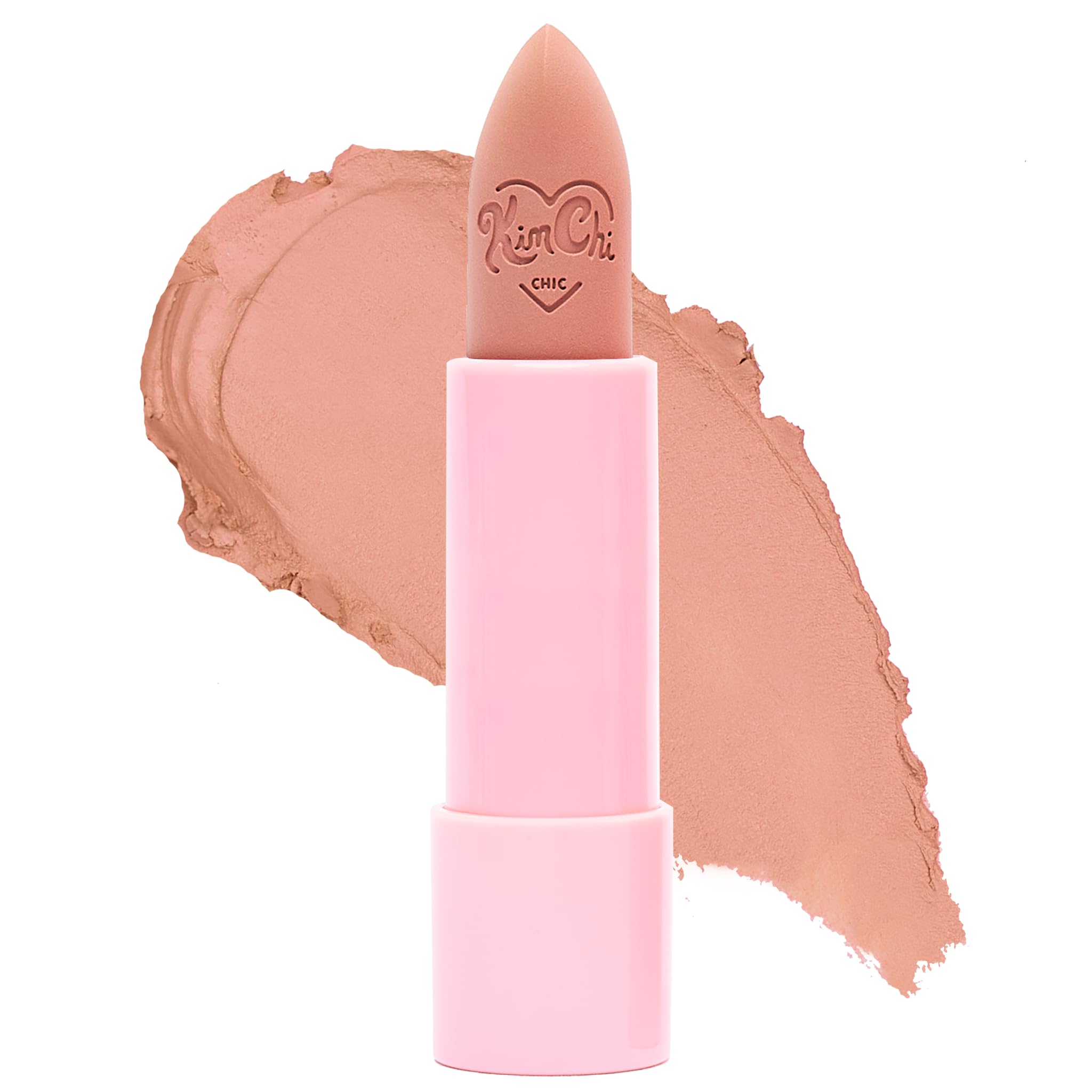 Kimchi Chic Marshmallow Butter Lippie Café Au Lait swatch reveals bold pigment for day-to-night lips
