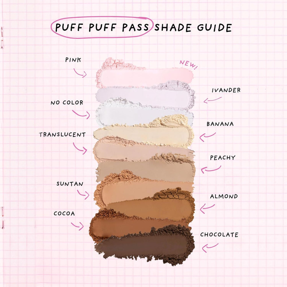 KimChi Chic Mini Me White Powder Set matte-finish skin surface for shine control.