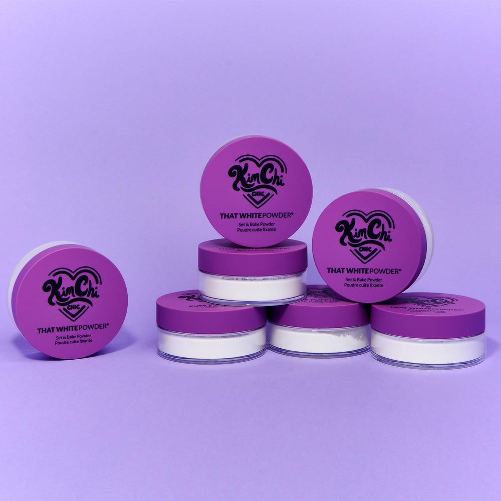Kimchi Chic That WhitePowder helps lock makeup for long-lasting wear.