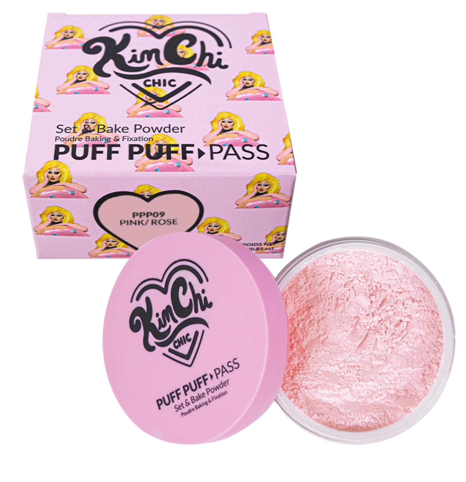 Kimchi Chic Puff Puff Pass set compact with powder and puff for easy setting