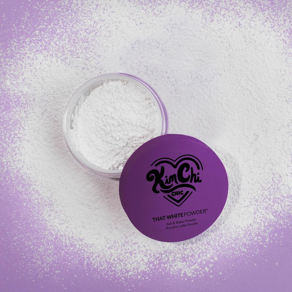 Kimchi Chic silica-based powder absorbs oils for shine-free wear.