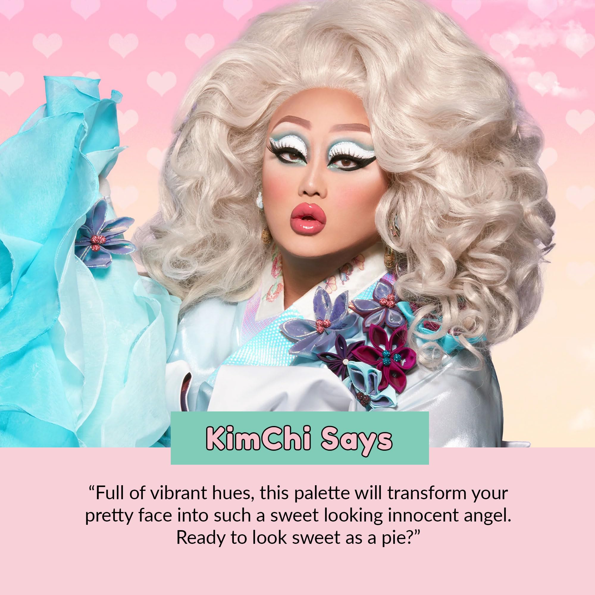 Kimchi Chic The Happy Palette packaging focuses on color variety and premium feel.