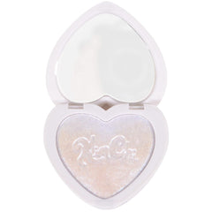 KimChiChic Pearl Gone Wild heart compact showing portable glow on the go