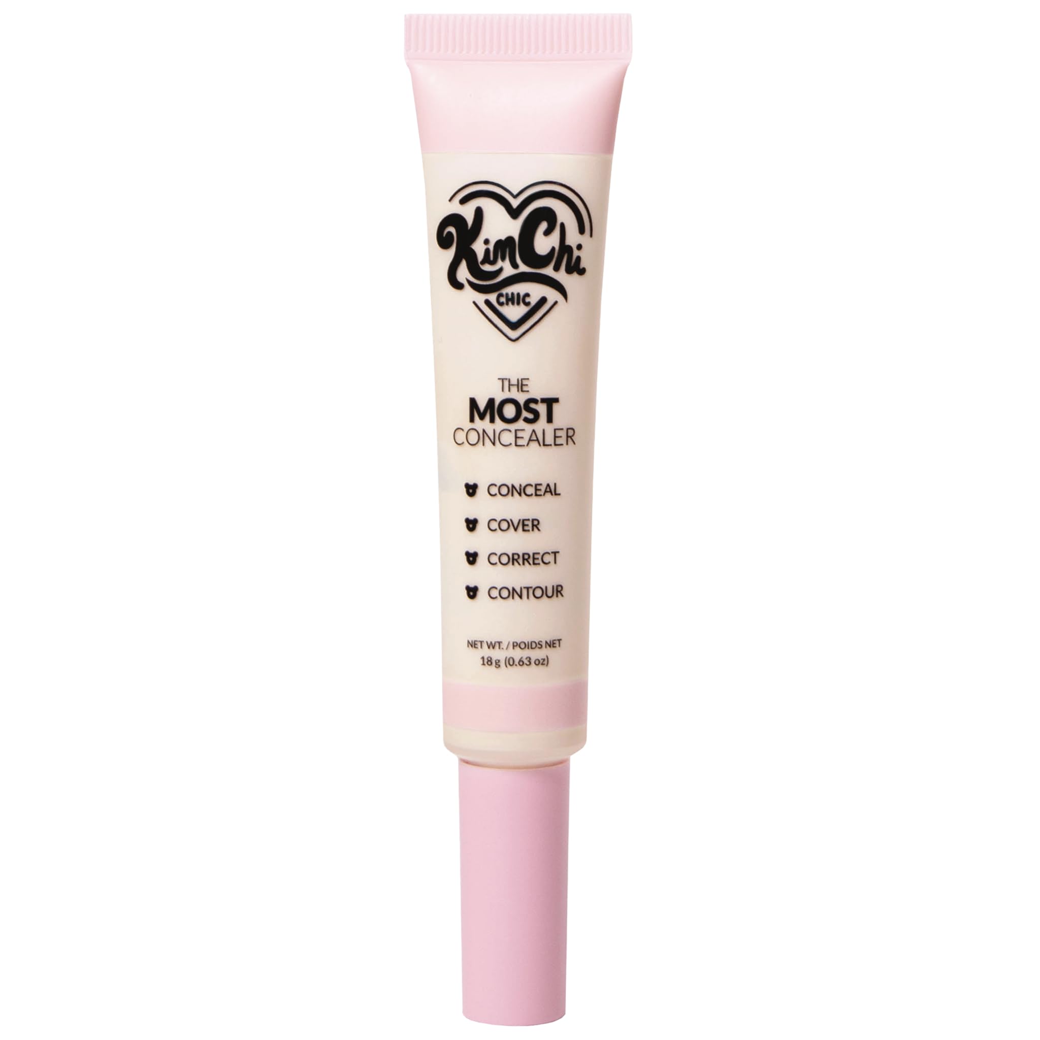 KimChiChic concealer swatch shows skin-like texture and natural finish.