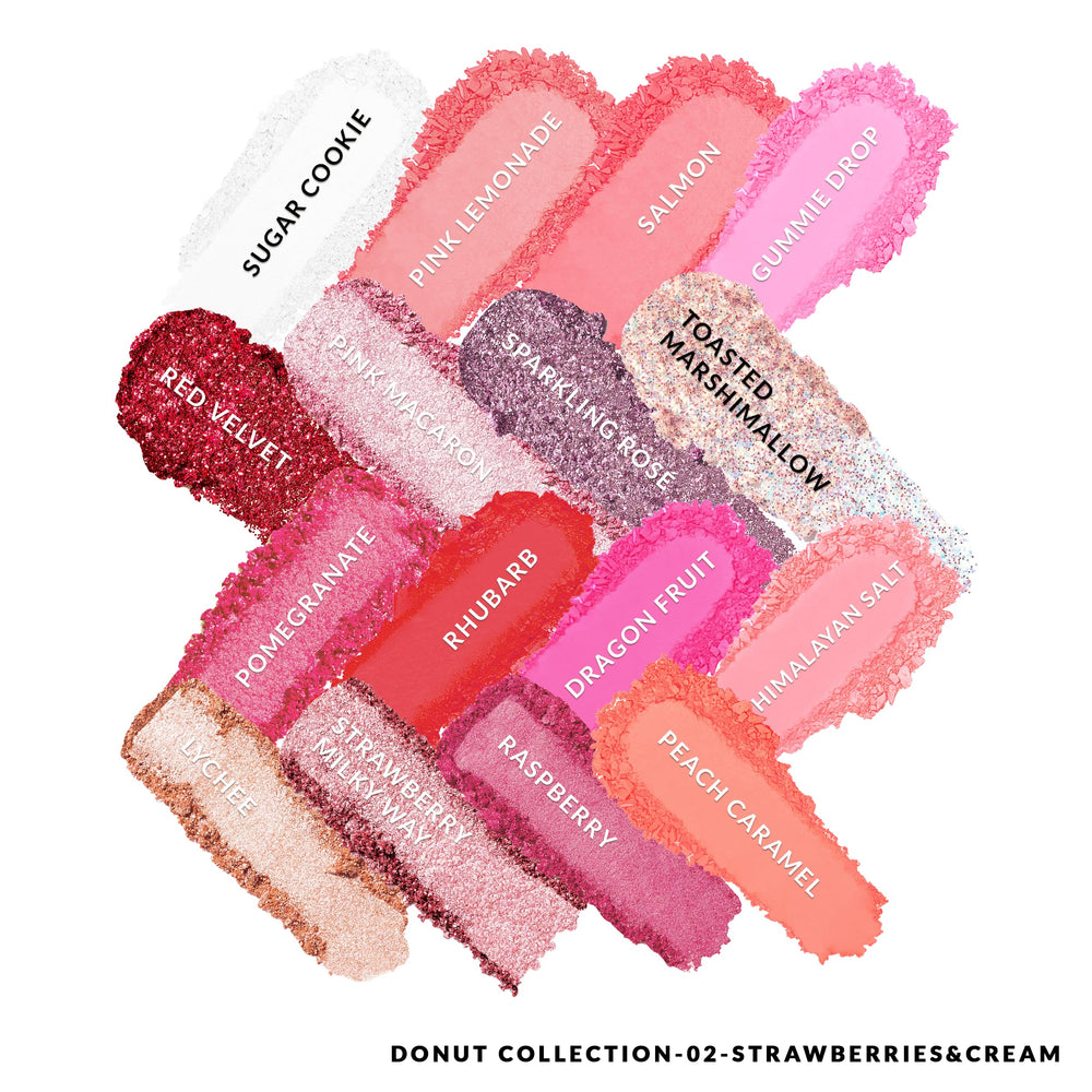 Night look featuring glitter accents from KimChiChic Donut Collection for festive glow
