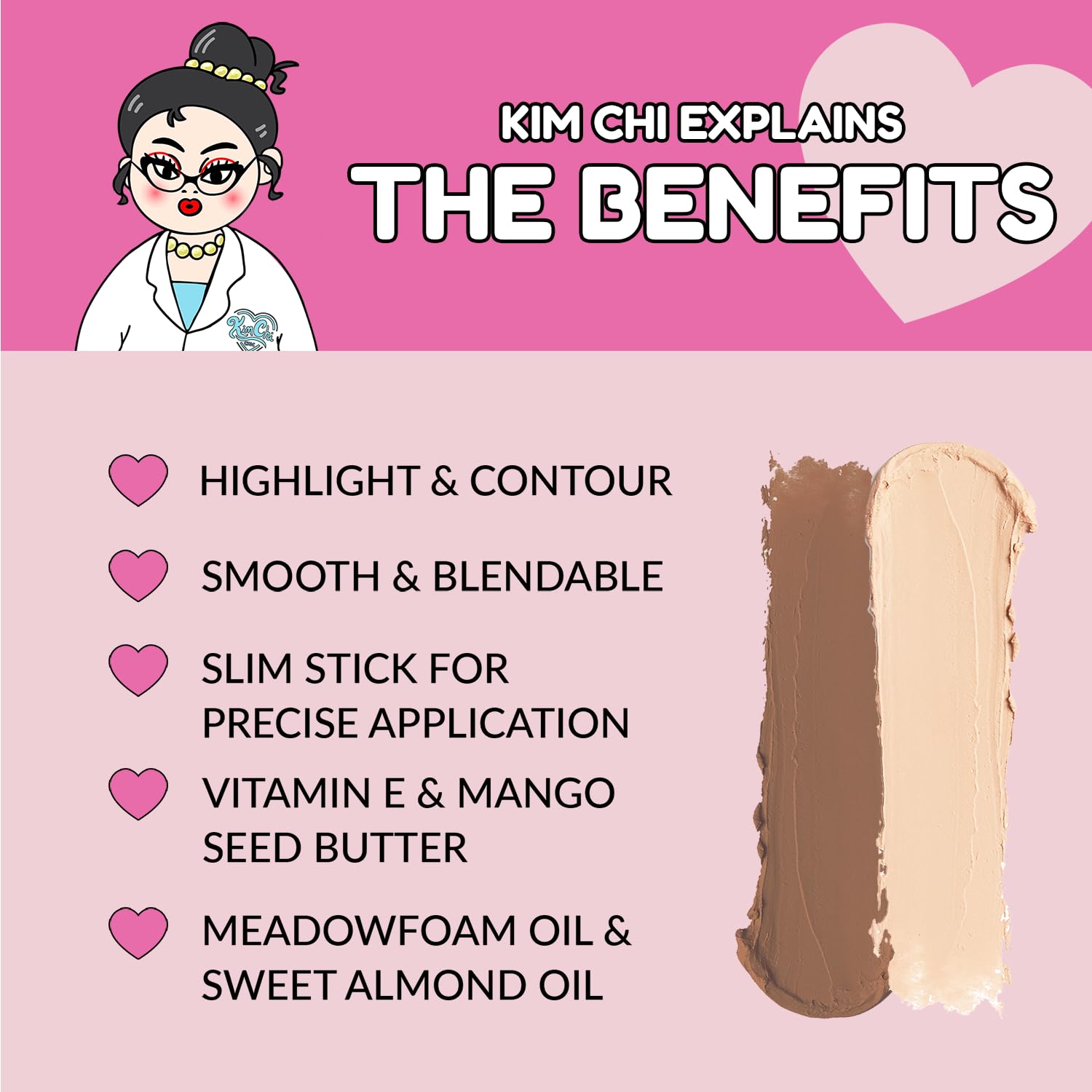KimChiChic Eff*n Sculpt deep shade creates dramatic definition and sculpted cheekbones.