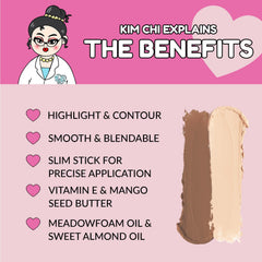 KimChiChic Eff*n Sculpt deep shade creates dramatic definition and sculpted cheekbones.