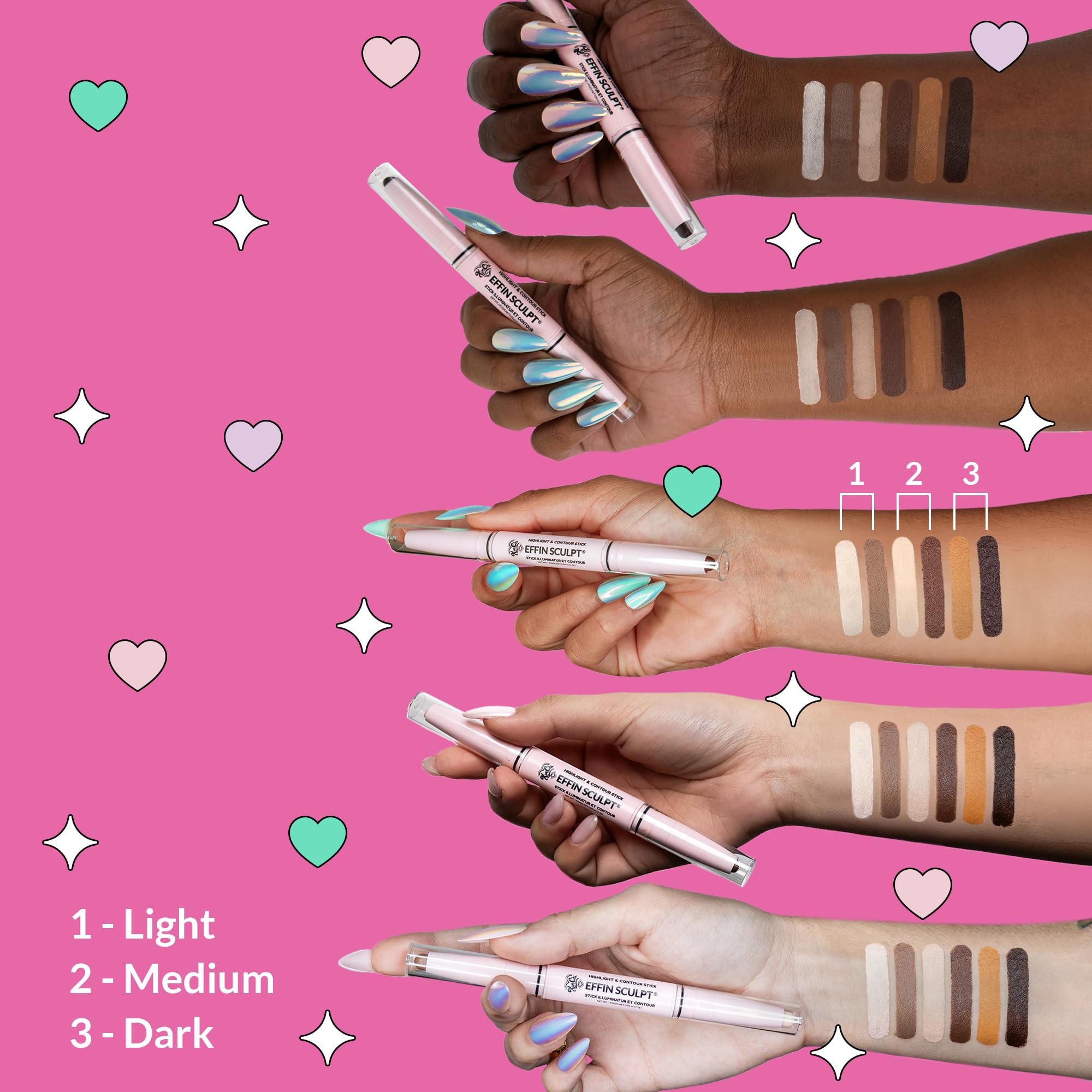KimChiChic Eff*n Sculpt medium shade for natural dimension on medium skin tones.