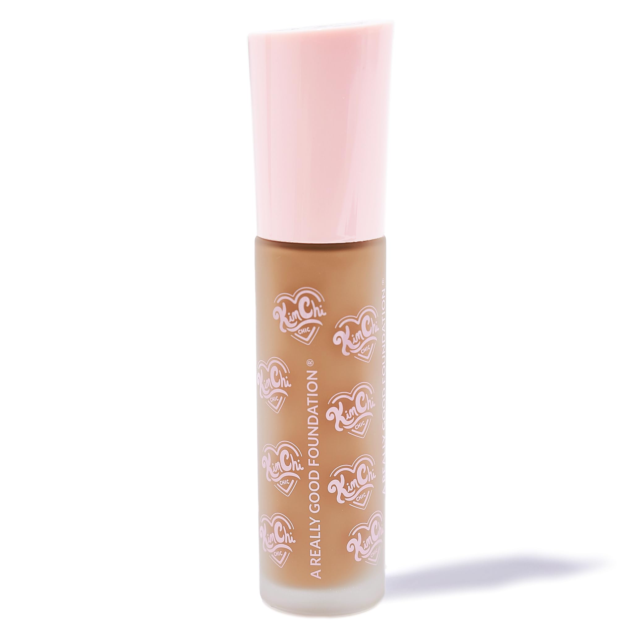 KimChiChic Beauty foundation packaging highlights vegan and cruelty-free branding.