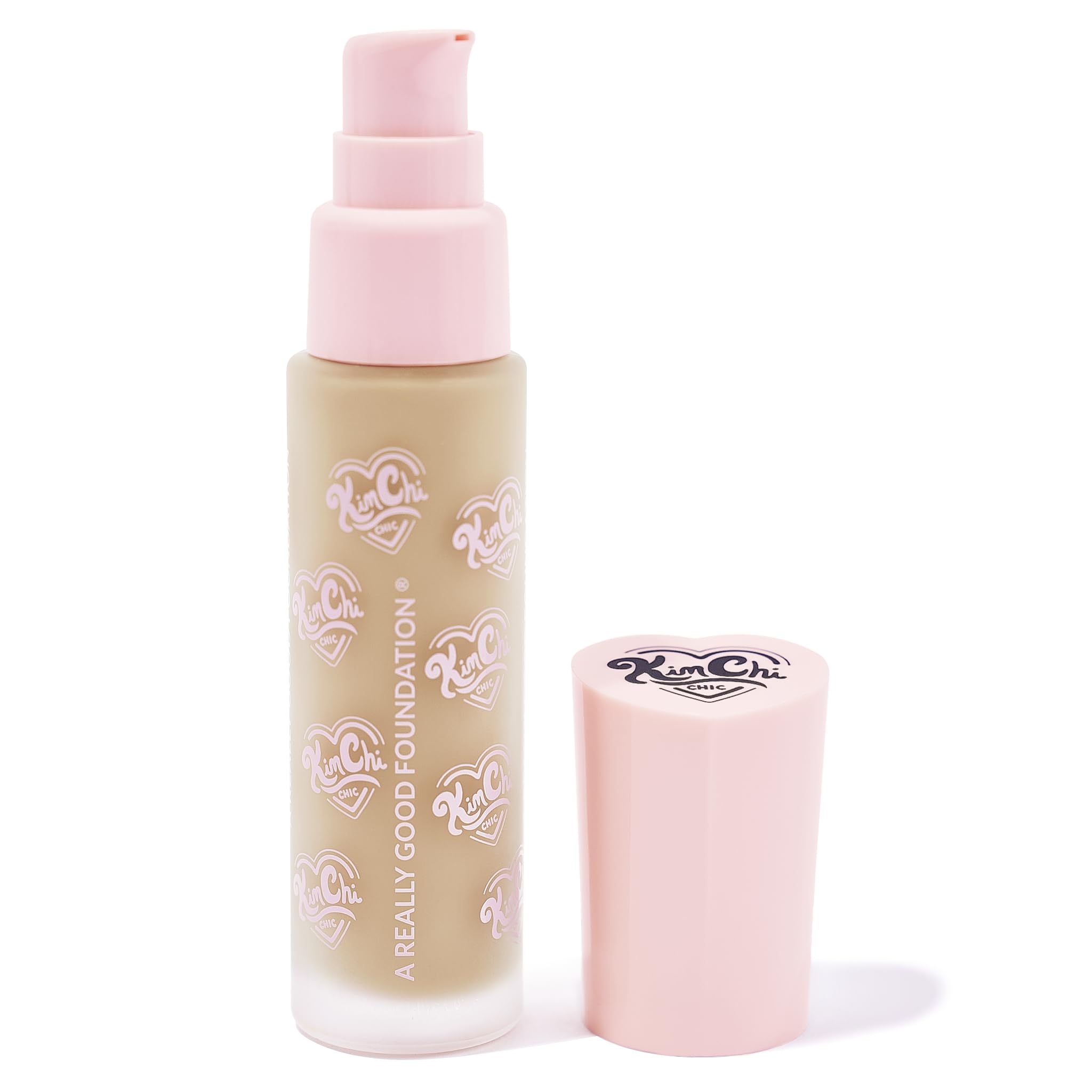 KimChiChic Foundation texture swirl shows creamy formula for buildable coverage.