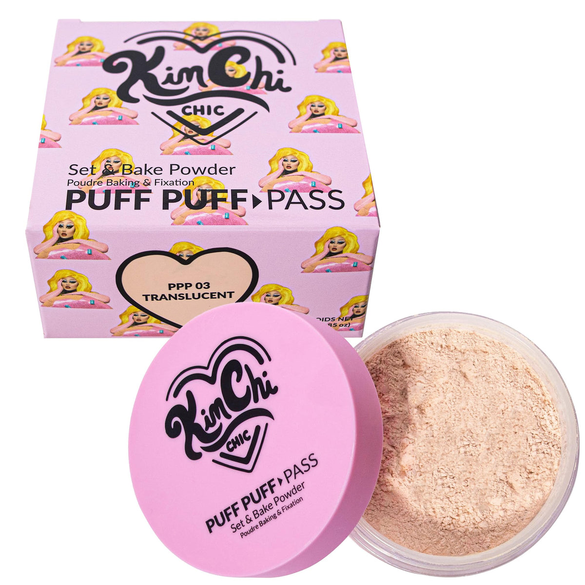 KimChiChic Puff Puff Pass Set bottle close-up showing premium packaging for easy use.