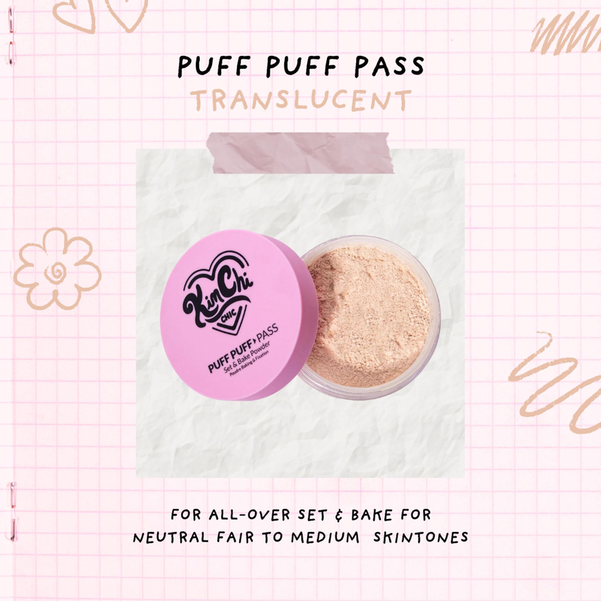 KimChiChic Puff Puff Pass Set matte finish image conveys lasting shine control.