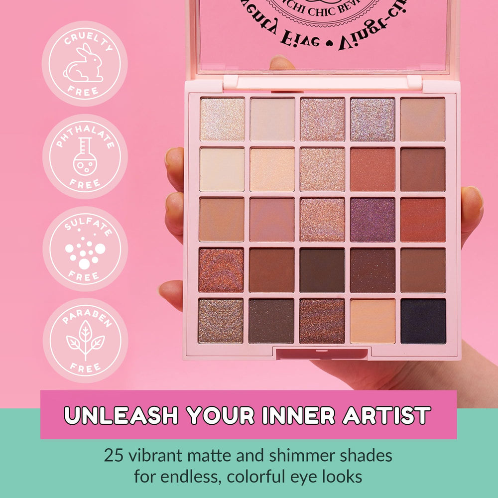 KimChiChic Twenty Five palette daylook swatches offer neutral tones for natural daytime wear.