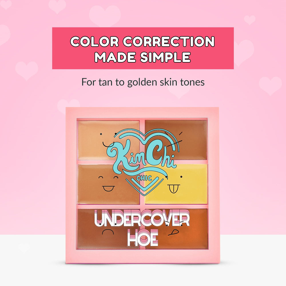 KimChiChic Undercover Hoe Palette under-eye area demonstrates dark circle coverage for refreshed look.