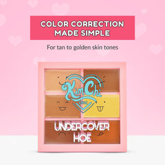 KimChiChic Undercover Hoe Palette under-eye area demonstrates dark circle coverage for refreshed look.