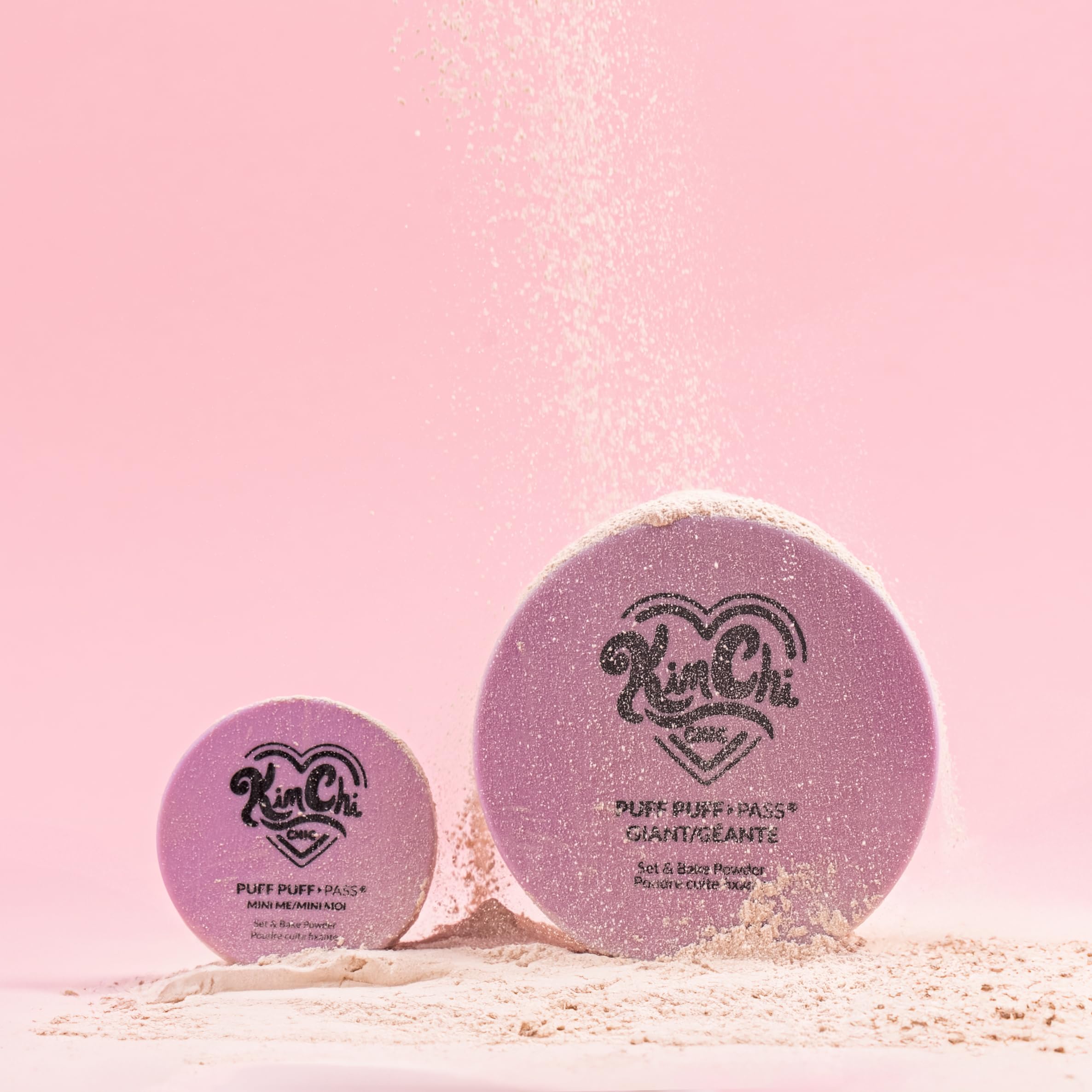 Included puff applicator ready for quick, on-the-go powder touch-ups