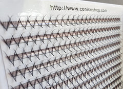Kimeyelashes fish-tail promade fans for dramatic wispy results and efficient placement.